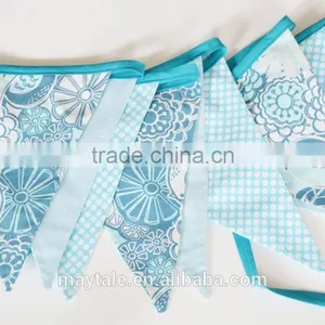 Durable 100% Cotton Fabric Flag Bunting Banner Wedding, Birthday, Party Decoration thumbnail-3