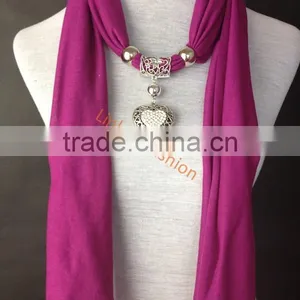 New Fashion Polyester Pendant Embellished Jewelry Scarf thumbnail-2