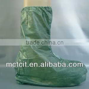Disposable Navy Blue PP Non-woven Oil Proof Boot Cover With Elastic thumbnail-1