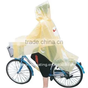 Waterproof Dispoable Clear Cheap Men's Yellow Bike Rain Poncho thumbnail-1