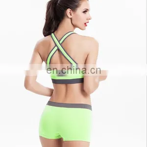 Top Quality Wholesale Seamless Hot Sexy Custom Women Sports Bra+Brief thumbnail-2