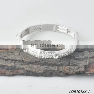 Gold Silver Crystal Stretch Bracelet thumbnail-2