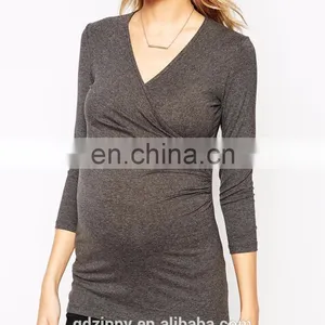 Plunge Neck Ruched Top Maternity Corset thumbnail-4