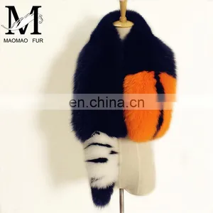 Factory Direct Fashion Women Scarves High Quality Real Fox Fur Scarf Fur thumbnail-3