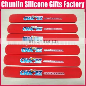 2017 Silicone Swirl Slap Bracelet With Silk Printing thumbnail-3