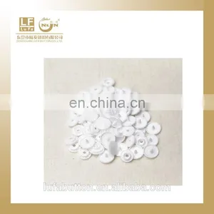 1010 Milky White Plastic Snap Studs for Baby Clothes thumbnail-1