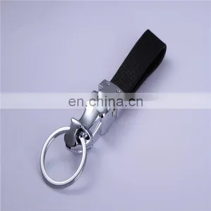 Wholesale Fashion Leopard Head Shape Metal Keychain With Leather Key Ring thumbnail-1