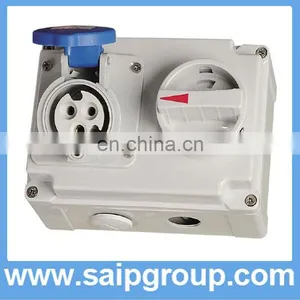 3 Pins , 16A , 230VAC , IP44 Electrical Socket With Switches and Mechanical Interlock thumbnail-1