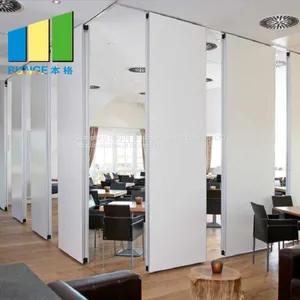 Banqueting Hall Sliding Partition Walls Door Soundproof Wooden With Fabric Surface thumbnail-4