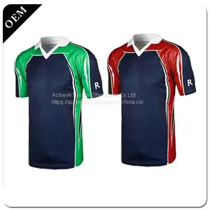 Mens Cricket Uniforms,Custom Cricket Jersey Pattern,new Model Best Cricket Jersey Polo Shirt Design thumbnail-2