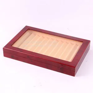 High Quality 12 Slots Leather Pen Box Fountain PenDisplay Box Wholesale,wooden Pen Box With Custom Logo thumbnail-4