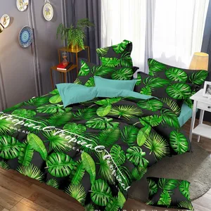 Fashion Style Designer Bedding Comforter Sets Bed Sheet Brushed Microfiber Fabric Bedding Set thumbnail-4