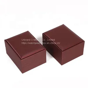 New Brushed Leather Jewelry Box Creative Jewelry Storage Box Necklace Ring Bracelet Brushed Leather Jewelry Packaging Box thumbnail-2