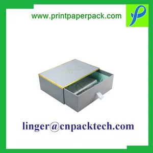 Rigid Drawer Style Cosmetic Deep Blue Paper Cardboard Gift Box thumbnail-3