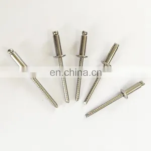 China Flat Domed Head Blind Pop Rivet Solid Steel Rivets Stainless Steel thumbnail-5