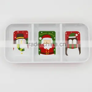 Porcelain Rectangular Snack Plate for Christmas thumbnail-1