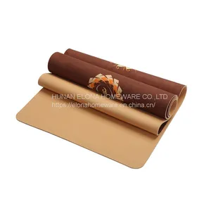 Yoga Mat Print Rubber 100% Natural With Rope Yoga & Pilate Custom thumbnail-4