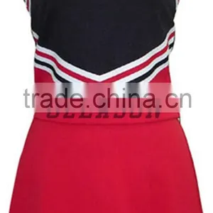 Sexy Custom Sublimation Cheap Colorful Crop Top Sleeveless Cheerleading Uniforms thumbnail-6