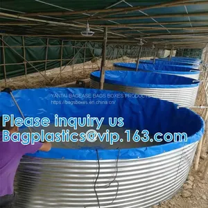 Aquaculture Pool PVC Coated Cloth COATED BANNER Tarpaulin Greenhouse Fish Pond Crayfish Koi Culture Child Water Pool thumbnail-1