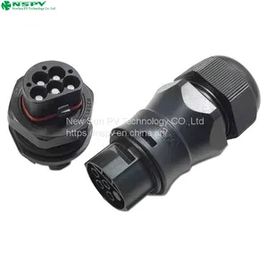 China Factory Solar AC 5 Pin Connectors Panel to Panel Type Inverter ac Connector thumbnail-5