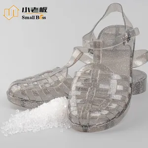 Crystal PVC Granules Soft Shoes Rain Boots Sandals Flexible Pvc Granules Compound for Rain Boots Sandals thumbnail-5