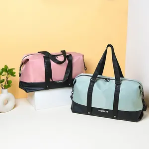 Wholesale Gym Bag for Women Men Kids Sport Duffel Bag With Toiletry Bags Waterproof Travel Weekender Overnight Carry on Bag for Yoga Sports thumbnail-2