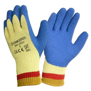 Yingkeer Enkerr Level 3 Cut-resistant Gloves, Gloves With Blue Latex Wrinkled Dipping on Thumb, Cut-resistant Gloves thumbnail-1