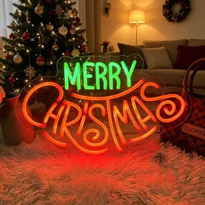 Customized Outdoor Merry Christmas Neon Sign Led Light Home Decor Neon Sign Christmas Lighted Signs thumbnail-5