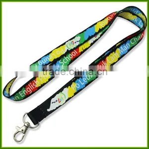 Rope Manufacturers Professional Custom Dark Gradient Color Heat Transfer Lanyard Webbing Lanyard Free Sample thumbnail-4