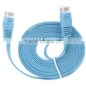 Ultra Flexiable Flat Lan Cable UTP Cat6a Patch Cord Network Cable thumbnail-1