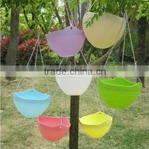 Colorful PP Plastic Flower Pot Round Shape thumbnail-1