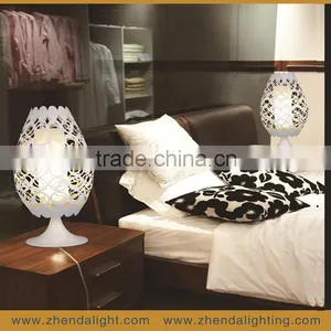 White Color Hollow Out Lamp Shade Hotel Table Lamp& Bedside Decoration Lighting thumbnail-3