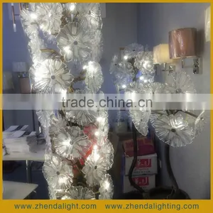 Large Villa Hotel Lobby Decorative Tree Shape Glass LED Light Pendant Chandelier thumbnail-4