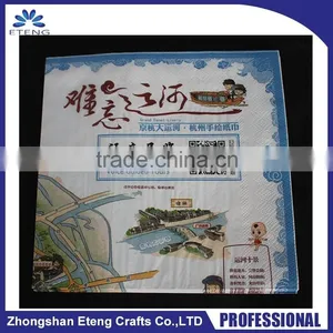 Fashion Promotion Full Colors Custom Printed Paper Napkin thumbnail-1