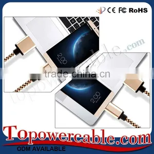 Braided Fabric Fast Charging USB 3.1 Type C Charging Braided Data Cable thumbnail-4