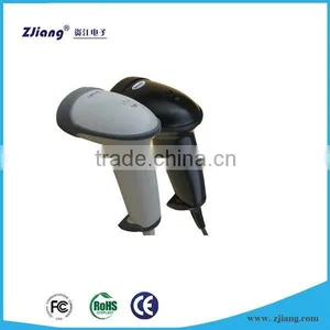 Black White Hand-held Auto Laser Bar Code Scanner Gun With Holder thumbnail-1