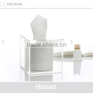 Clear Acrylic Restroom Tissue Roll Box thumbnail-1