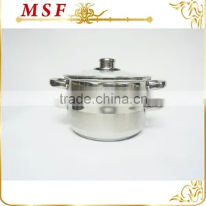 20cm Straight Shape Two Layers Stainless Steel Food Steamer thumbnail-1