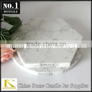 Tableware Carrara White Hexagon Marble Coaster/marble Cup Mat thumbnail-1