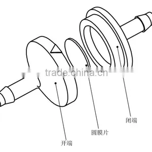 1/8" Plastic Check Valve PA66 Body Viton Diaphragm One Way Check Valve thumbnail-3