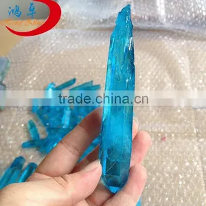 Blue Spirit Aura Point Crystal Quartz Cluster thumbnail-1