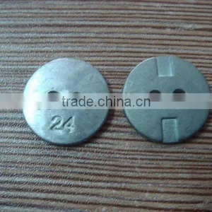 15mm Fashion 2 Hole Silver Clothing Shank Button thumbnail-1