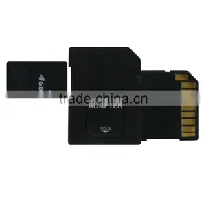 High Quality USB MicroSD Card Trio 3 in 1 Adapter Reader thumbnail-1