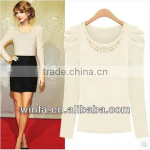 Spring 2014 Fashionable Shaped Ladies Crochet Sweater With Round Neck thumbnail-2