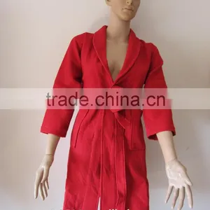 Kimono Collar Waffle Bathrobe,customized Waffle Bathrobe thumbnail-1