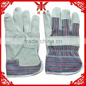Different Grades 10.5 Inch Patch Palm Cow Split Leather Work Glove for Men thumbnail-1