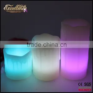 Color Changing Mood Candles With Remote and Timer, Set of 3 thumbnail-1