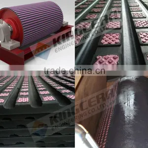 High Alumina Ceramic Tiles Embedded in Rubber Sheet for Pulley Lagging thumbnail-1