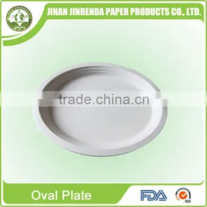 Disposable Eco-friendly Sugarcane Composable 12.5" Oval Plates thumbnail-2