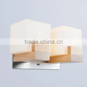 2016 Bedroom Wall Light, Natural Wood Lamp Double Wall Lamp thumbnail-1